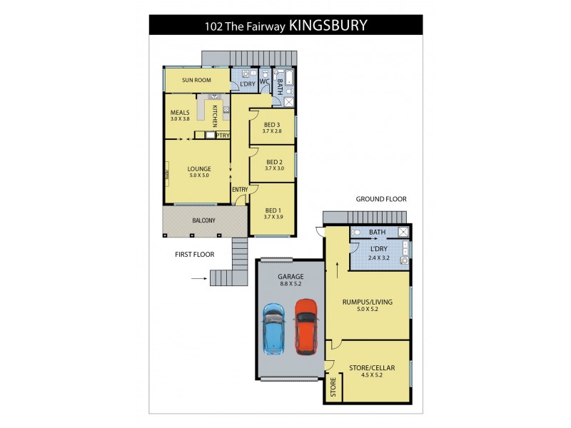 102 The Fairway, Kingsbury VIC 3083 Floorplan