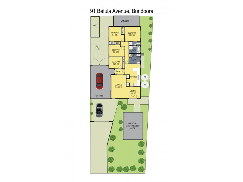 91 Betula Avenue, Bundoora VIC 3083 Floorplan
