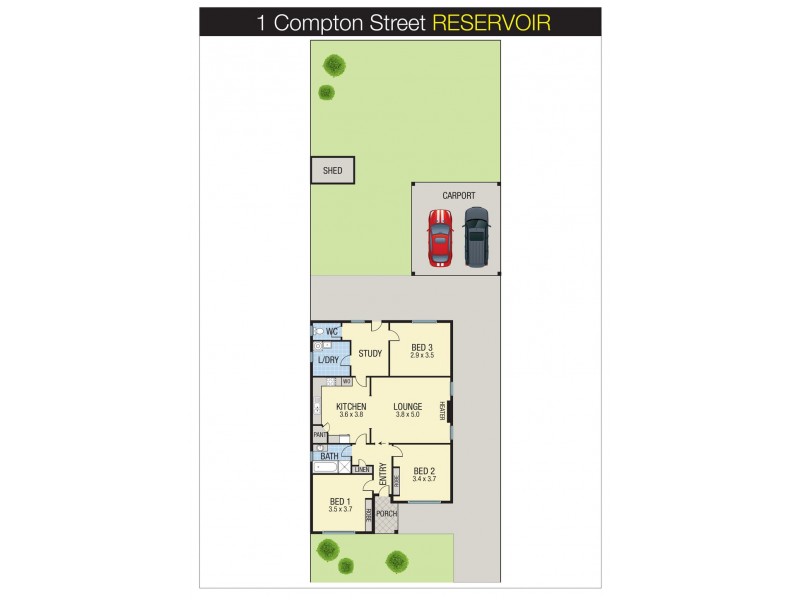 1 Compton Street, Reservoir VIC 3073 Floorplan