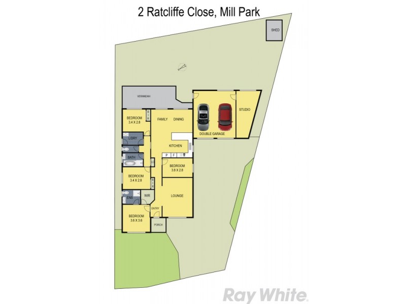 2 Ratcliffe Close, Mill Park VIC 3082 Floorplan