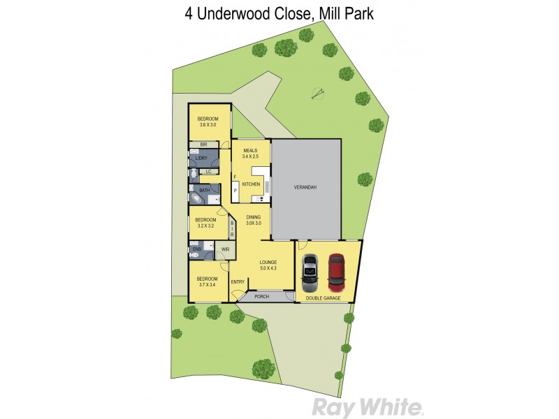 4 Underwood Close, Mill Park VIC 3082 Floorplan