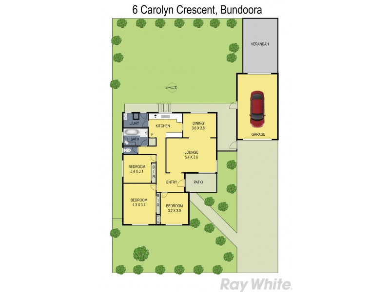 6 Carolyn Crescent, Bundoora VIC 3083 Floorplan