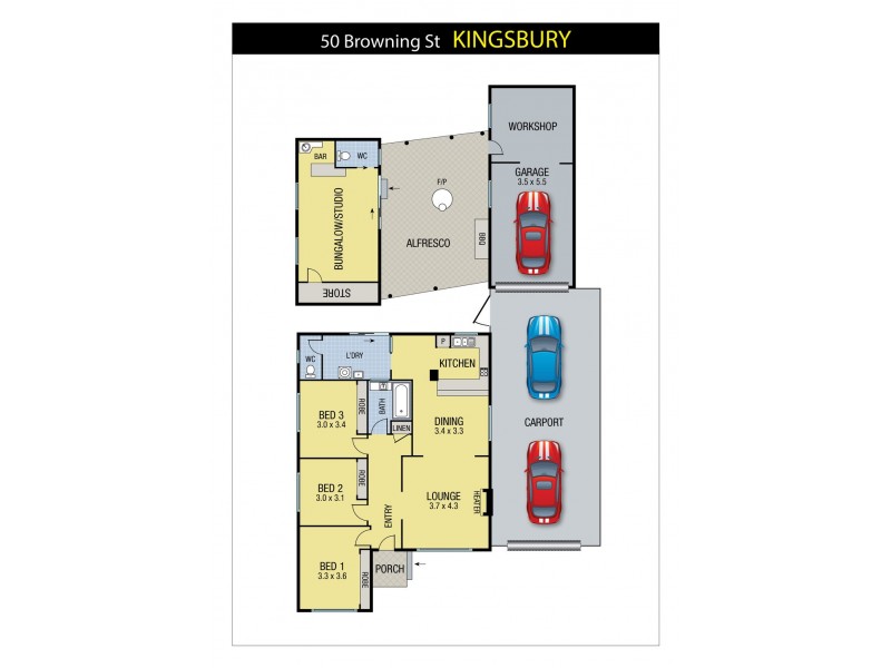 50 Browning Street, Kingsbury VIC 3083 Floorplan