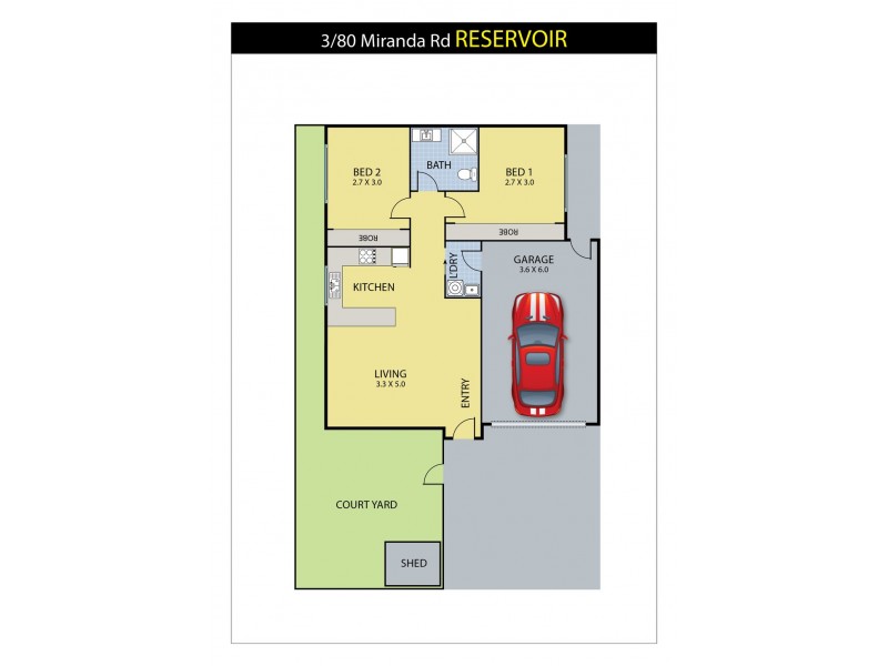 3/80 Miranda Road, Reservoir VIC 3073 Floorplan