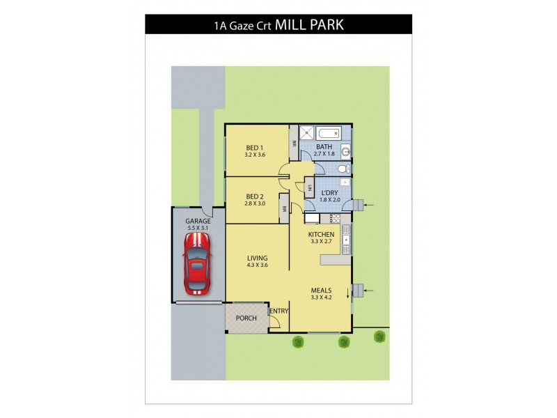 1A Gaze Court, Mill Park VIC 3082 Floorplan