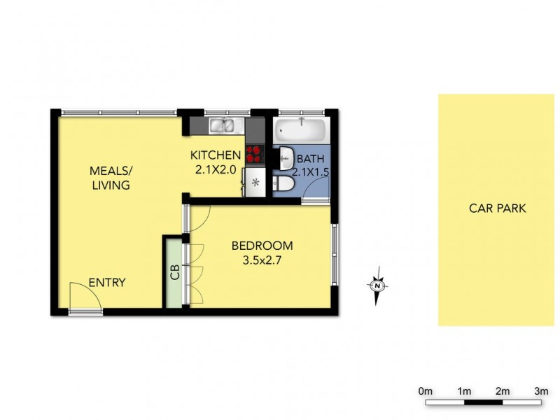 23/210 Clarke Street, Northcote VIC 3070 Floorplan