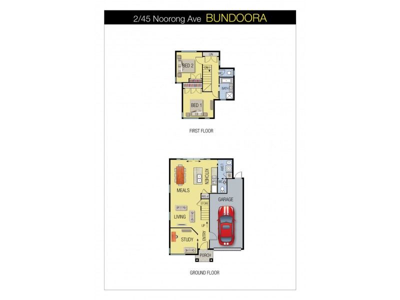 2/45 Noorong Avenue, Bundoora VIC 3083 Floorplan