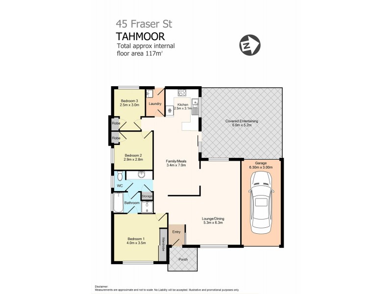 45 Fraser Street, Tahmoor NSW 2573 Floorplan