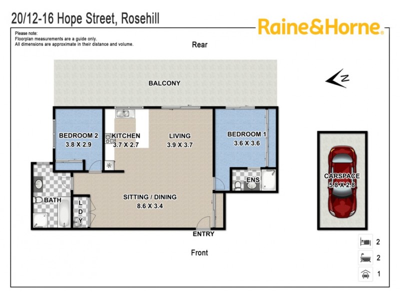 20/12-16 Hope Street, Rosehill NSW 2142 Floorplan
