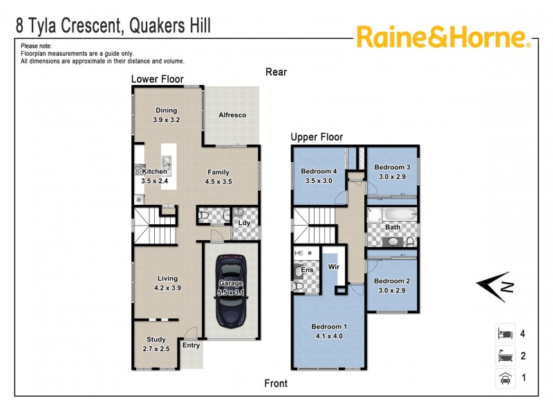 8 Tyla Crescent, Quakers Hill NSW 2763 Floorplan