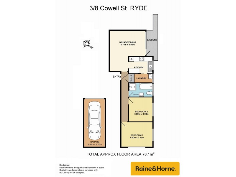 3/8 Cowell Street, Ryde NSW 2112 Floorplan