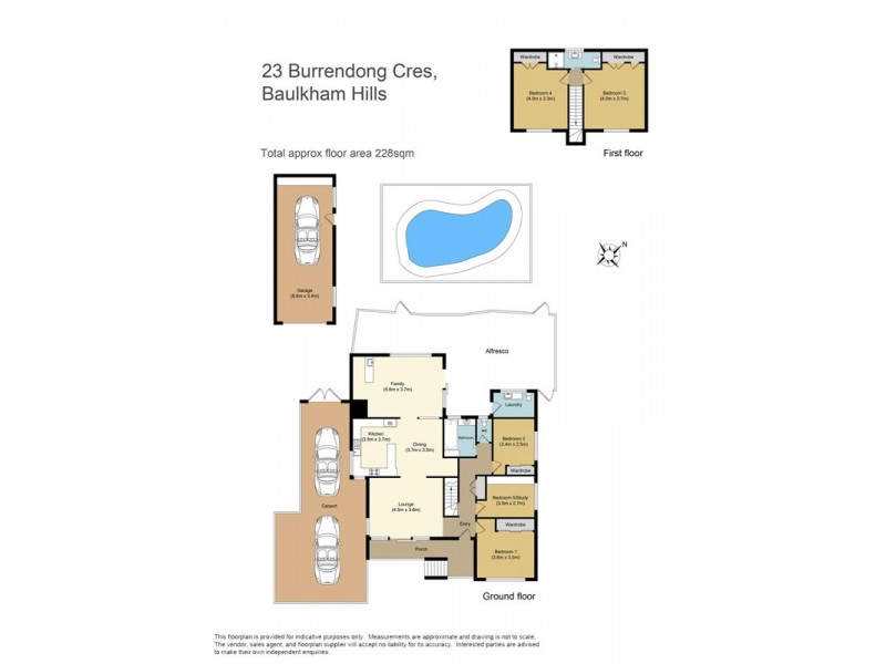 23 Burrandong Cres, Baulkham Hills NSW 2153 Floorplan