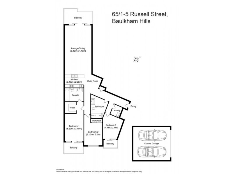 65/1-5 Russell Street, Baulkham Hills NSW 2153 Floorplan