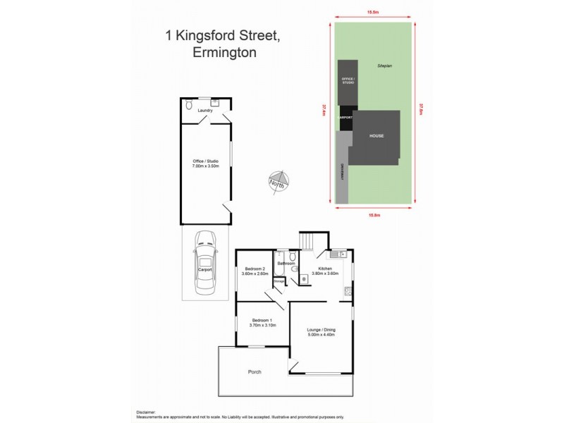 1 Kingsford Street, Ermington NSW 2115 Floorplan