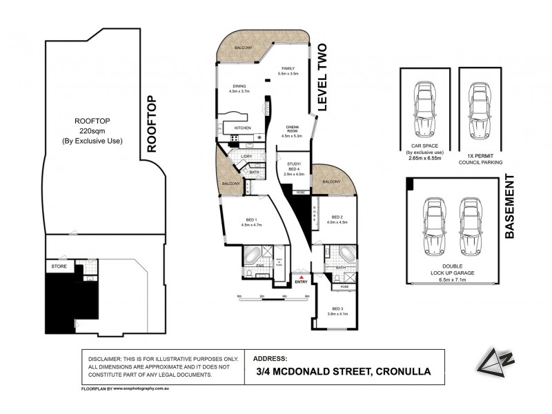 3/4 Mcdonald Street, Cronulla NSW 2230 Floorplan