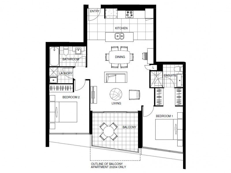 20404/37D Harbour Road, Hamilton QLD 4007 Floorplan