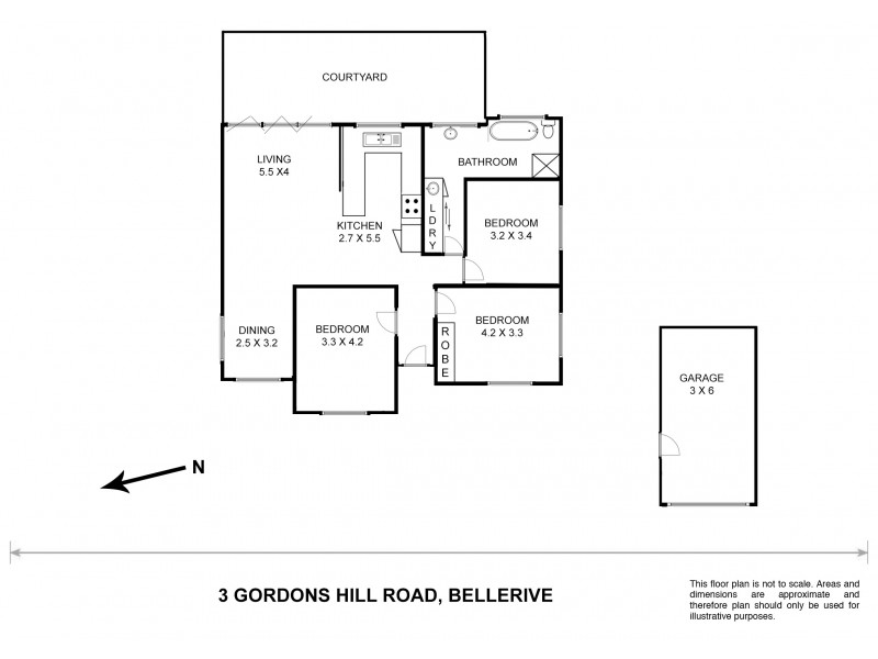 3 Gordons Hill Road, Bellerive TAS 7018 Floorplan