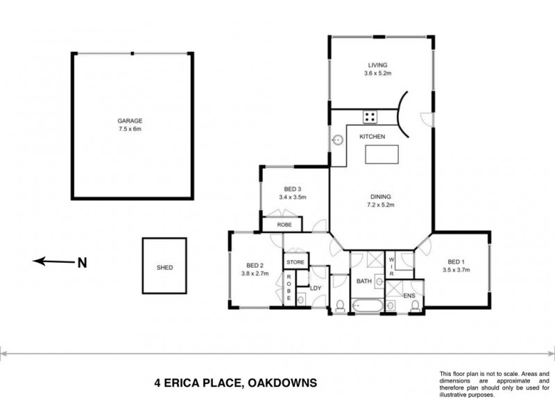 4 Erica Place, Oakdowns TAS 7019 Floorplan