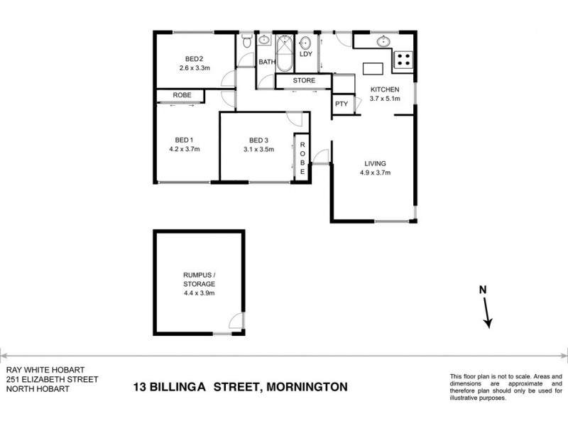 13 Bilinga Street, Mornington TAS 7018 Floorplan