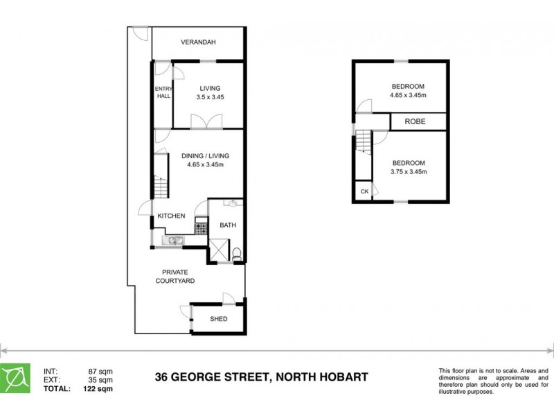 36 George Street, North Hobart TAS 7000 Floorplan