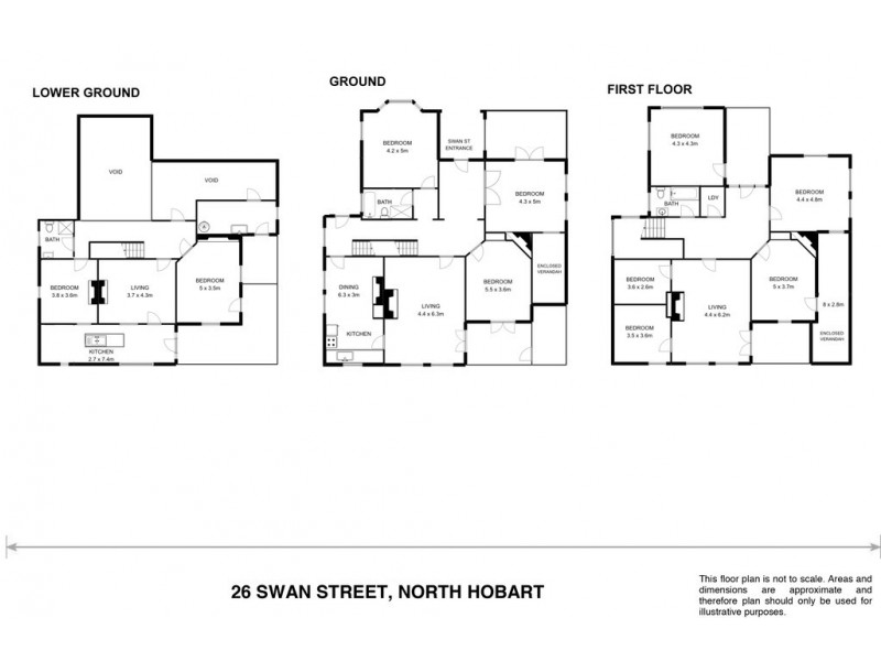26 Swan Street, North Hobart TAS 7000 Floorplan