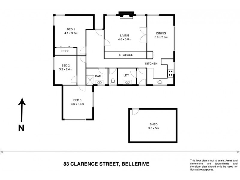 83 Clarence Street, Bellerive TAS 7018 Floorplan