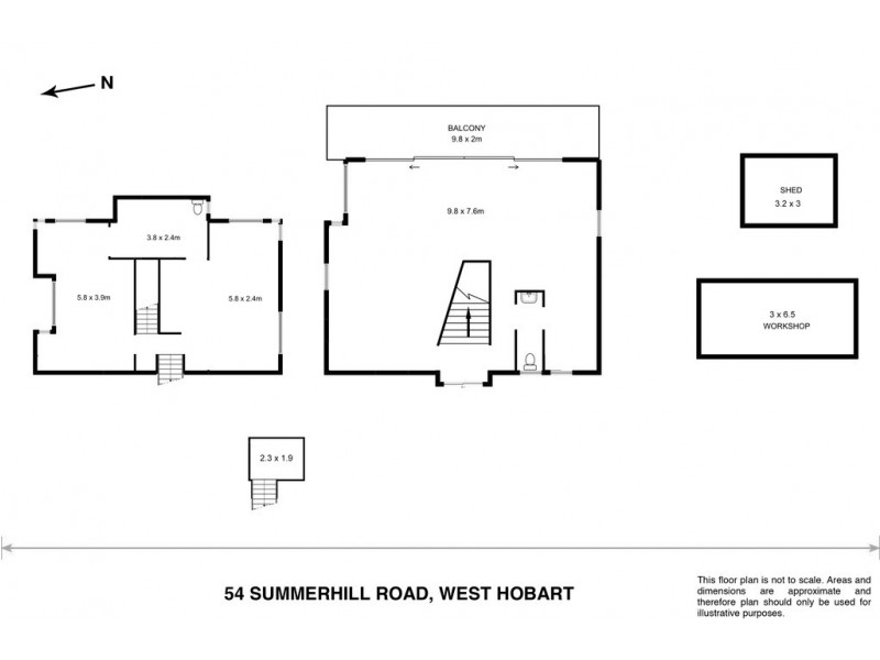 54 Summerhill Road, West Hobart TAS 7000 Floorplan