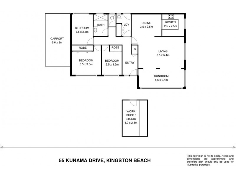 55 Kunama Drive, Kingston Beach TAS 7050 Floorplan