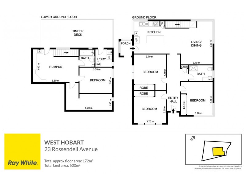 23 Rossendell Avenue, West Hobart TAS 7000 Floorplan