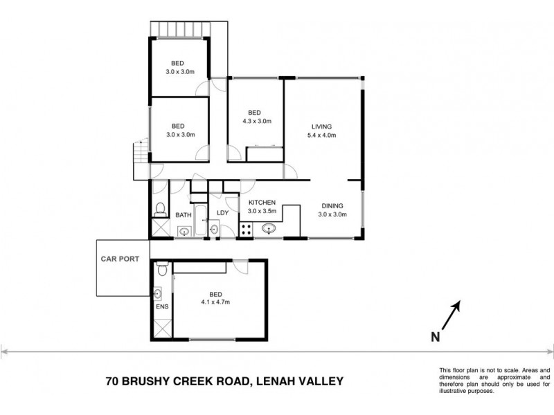 70 Brushy Creek Road, Lenah Valley TAS 7008 Floorplan