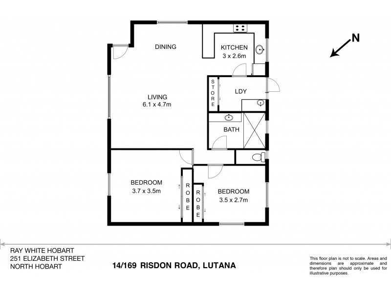 14/169 Risdon Road, Lutana TAS 7009 Floorplan