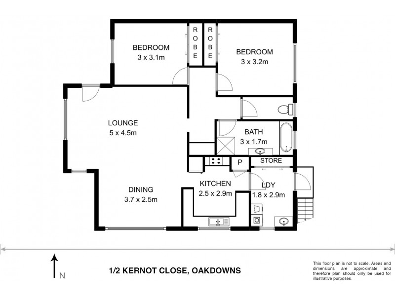 1/2 Kernot Close, Oakdowns TAS 7019 Floorplan
