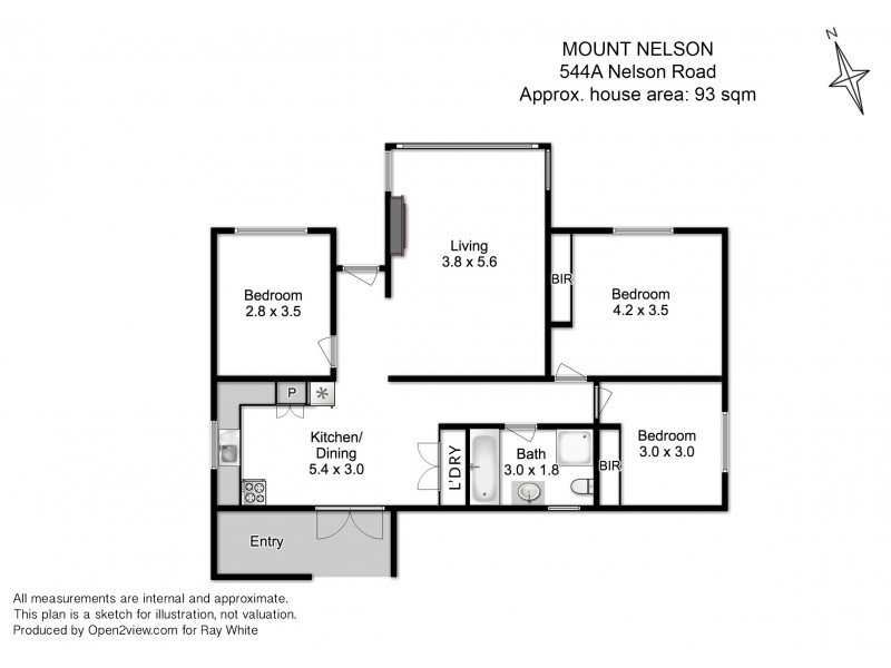 544A Nelson Road, Mount Nelson TAS 7007 Floorplan