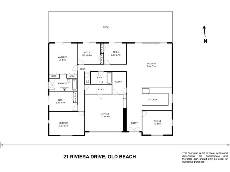 21 Riviera Drive, Old Beach TAS 7017 Floorplan