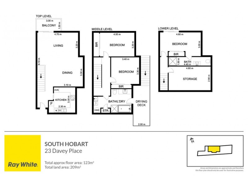 23 Davey Place, South Hobart TAS 7004 Floorplan