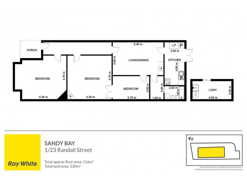 1/23 Randall Street, Sandy Bay TAS 7005 Floorplan
