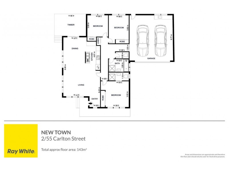 2/55 Carlton Street, New Town TAS 7008 Floorplan