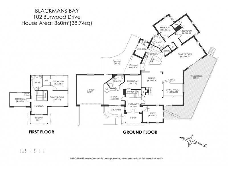 102 Burwood Drive, Blackmans Bay TAS 7052 Floorplan