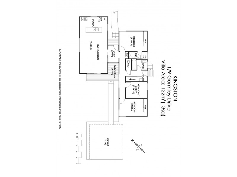 5/9 Gormley Drive, Kingston TAS 7050 Floorplan