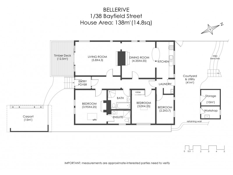 1/38 Bayfield Street, Bellerive TAS 7018 Floorplan