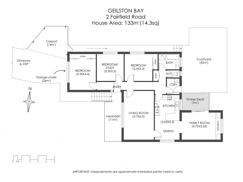 2 Fairfield Road, Geilston Bay TAS 7015 Floorplan