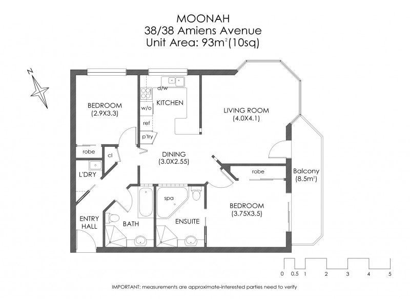 38/38 Amiens Avenue, Moonah TAS 7009 Floorplan