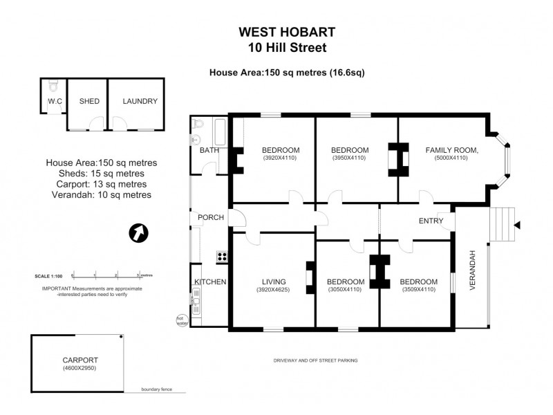 10 Hill Street, West Hobart TAS 7000 Floorplan