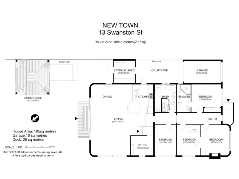 13 Swanston Street, New Town TAS 7008 Floorplan