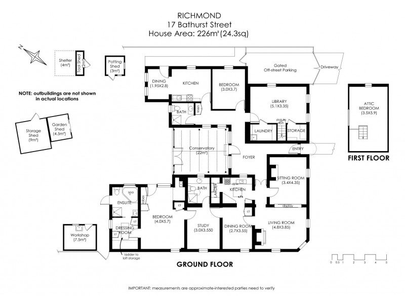 17 Bathurst Street, Richmond TAS 7025 Floorplan