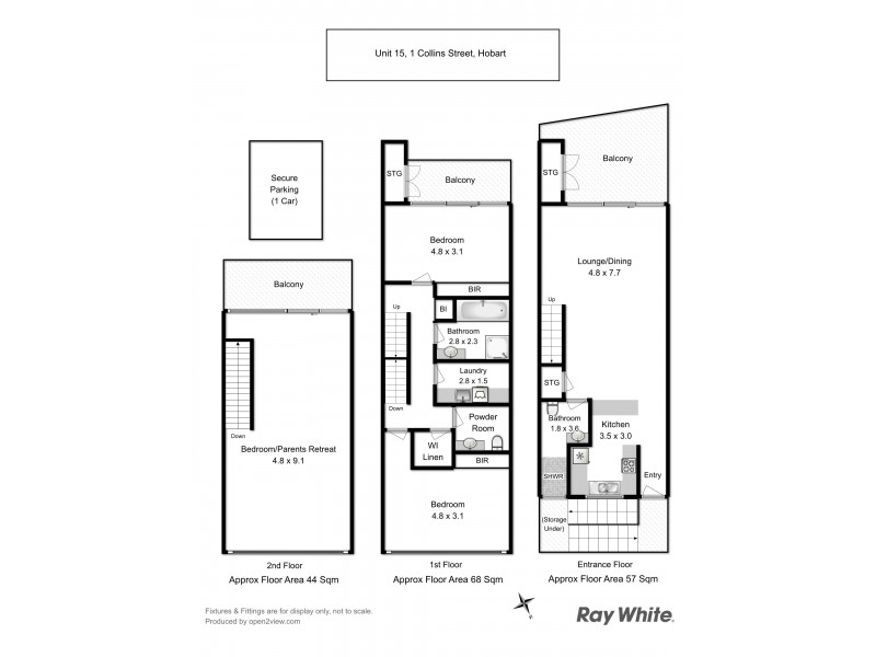 15/1 Collins Street, Hobart TAS 7000 Floorplan