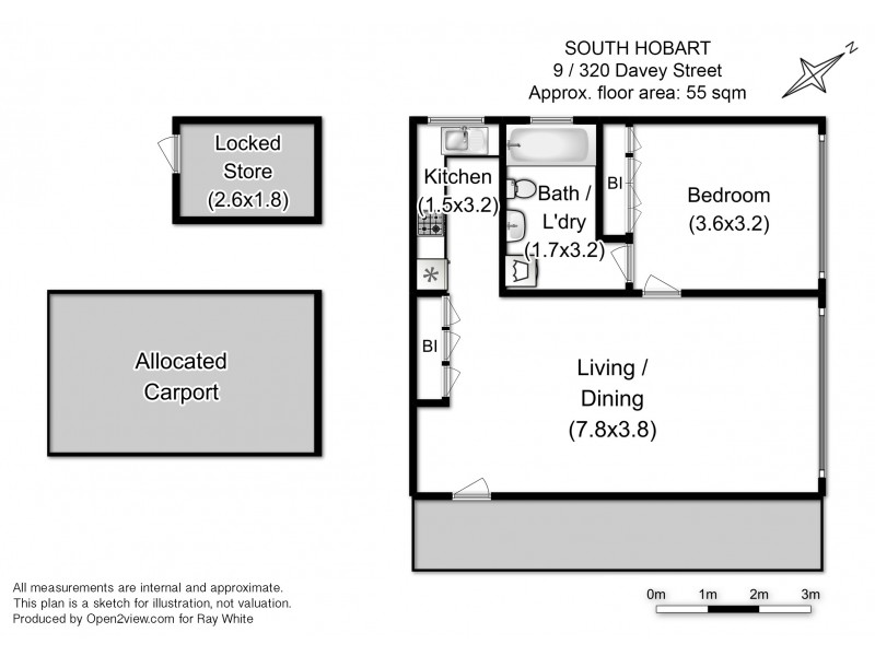 9/320 Davey Street, South Hobart TAS 7004 Floorplan