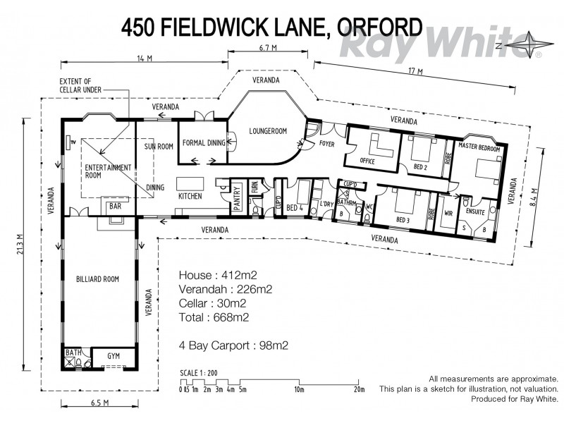 450 Fieldwick Lane, Orford TAS 7190 Floorplan