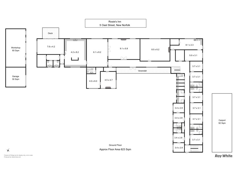 Rosie’s Inn, Oast Street, New Norfolk TAS 7140 Floorplan