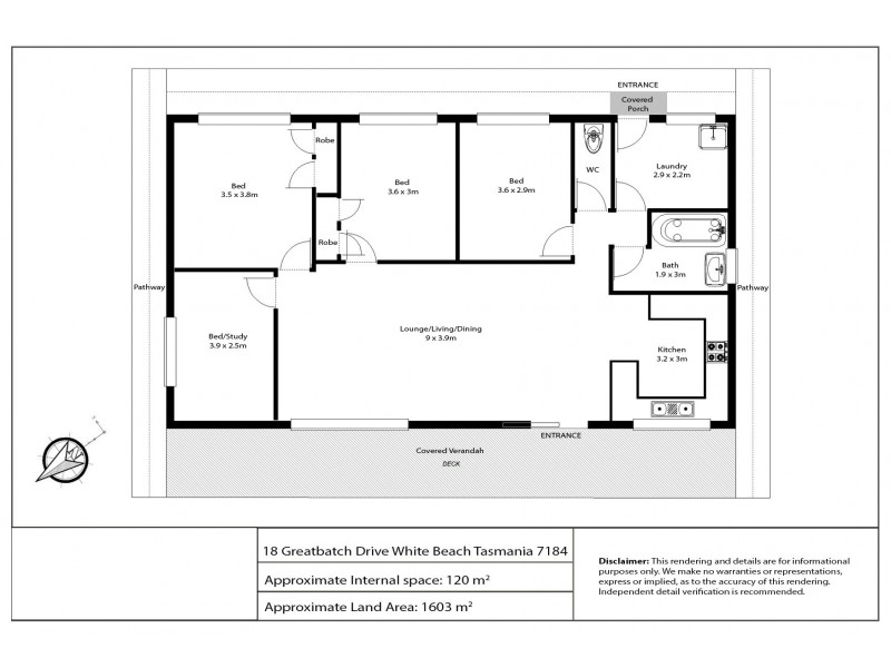 18 Greatbatch Drive, White Beach TAS 7184 Floorplan
